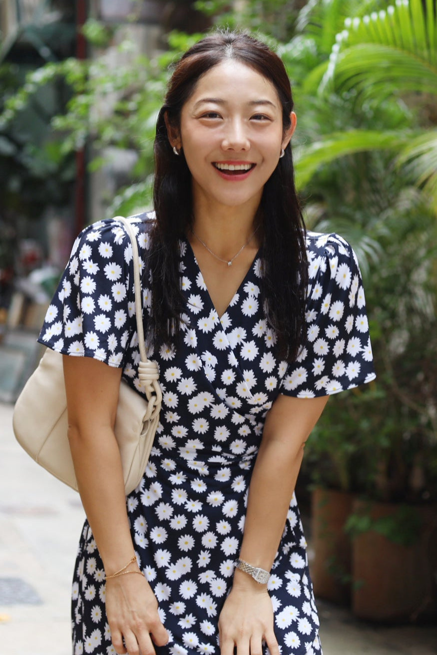 Summer Daisy Wrap Dress