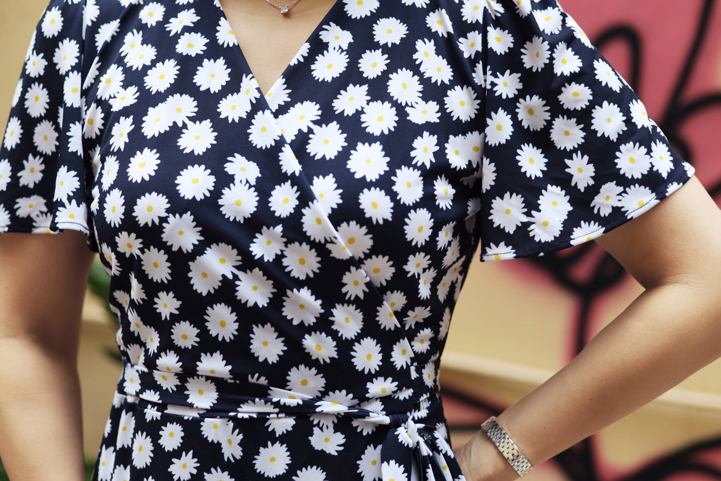 Summer Daisy Wrap Dress