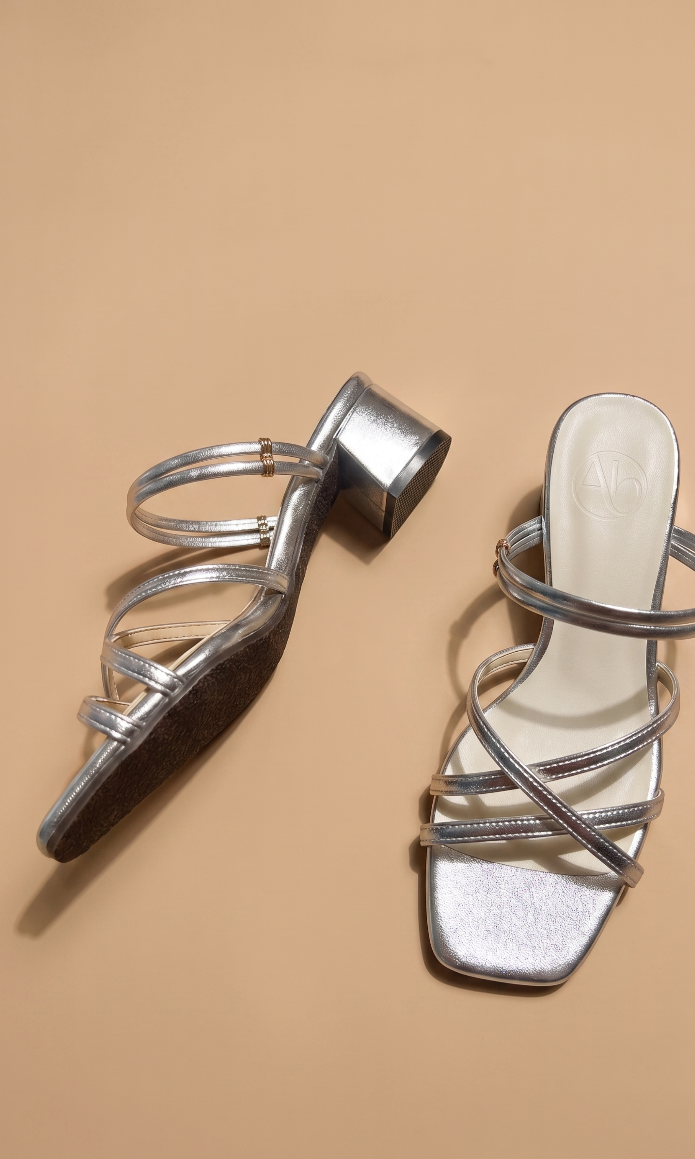Silver Two-Way Cloud Sandals
