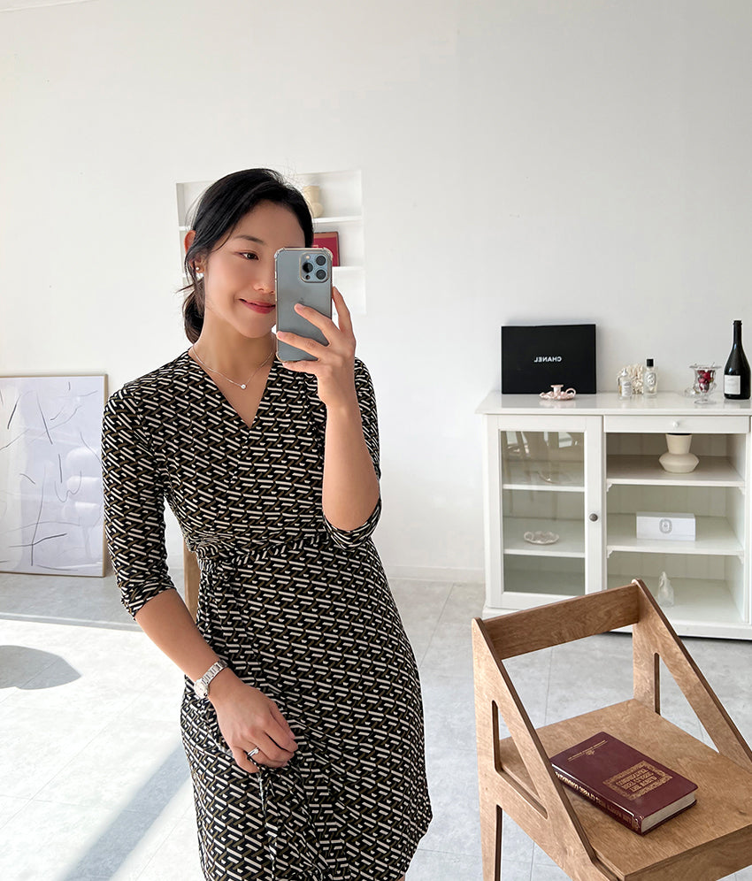 Brown Lauren Wrap Dress (Made to Order)