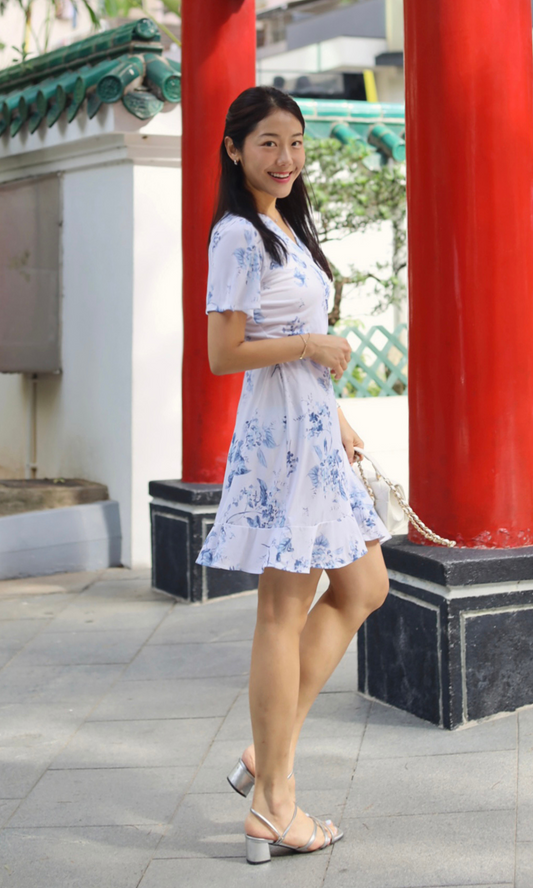 Santorini Wrap Dress (Made to Order)