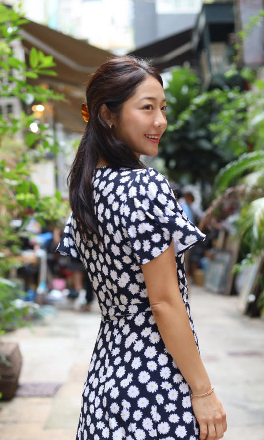 Summer Daisy Wrap Dress (Made to Order)