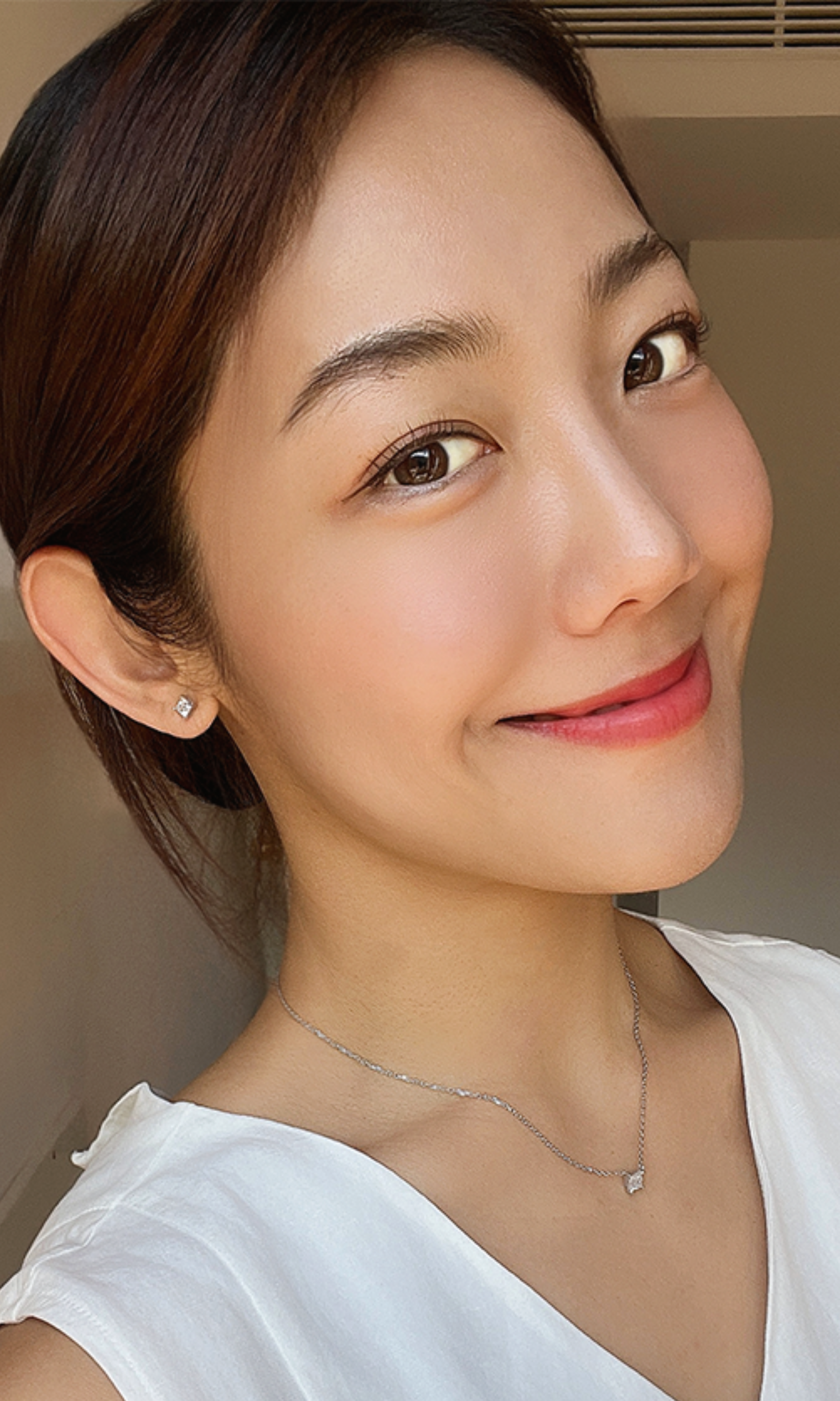 Princess-cut Moissanite Necklace (Ready to Wear)