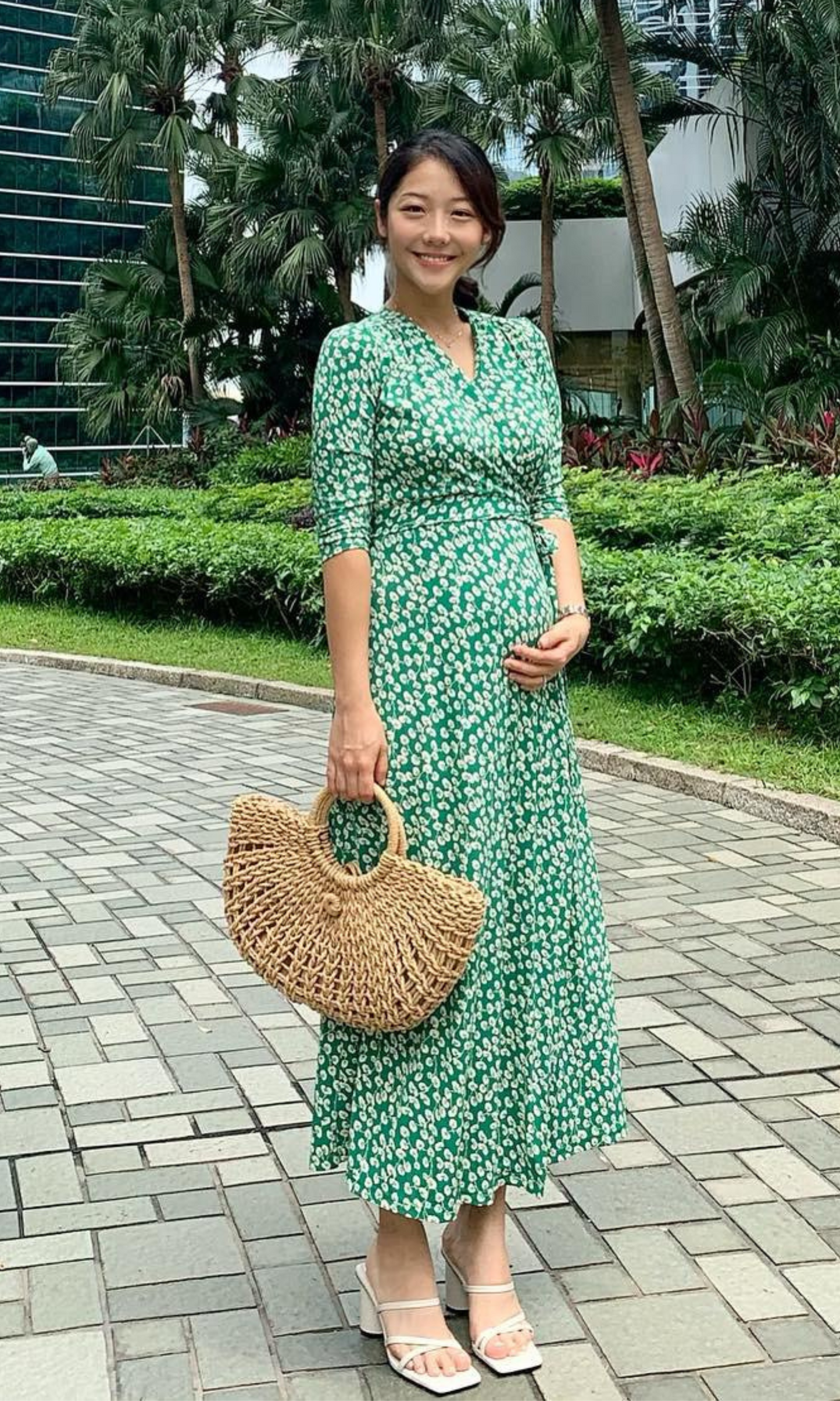 Dahlia Green Wrap Dress (Ready to Wear)