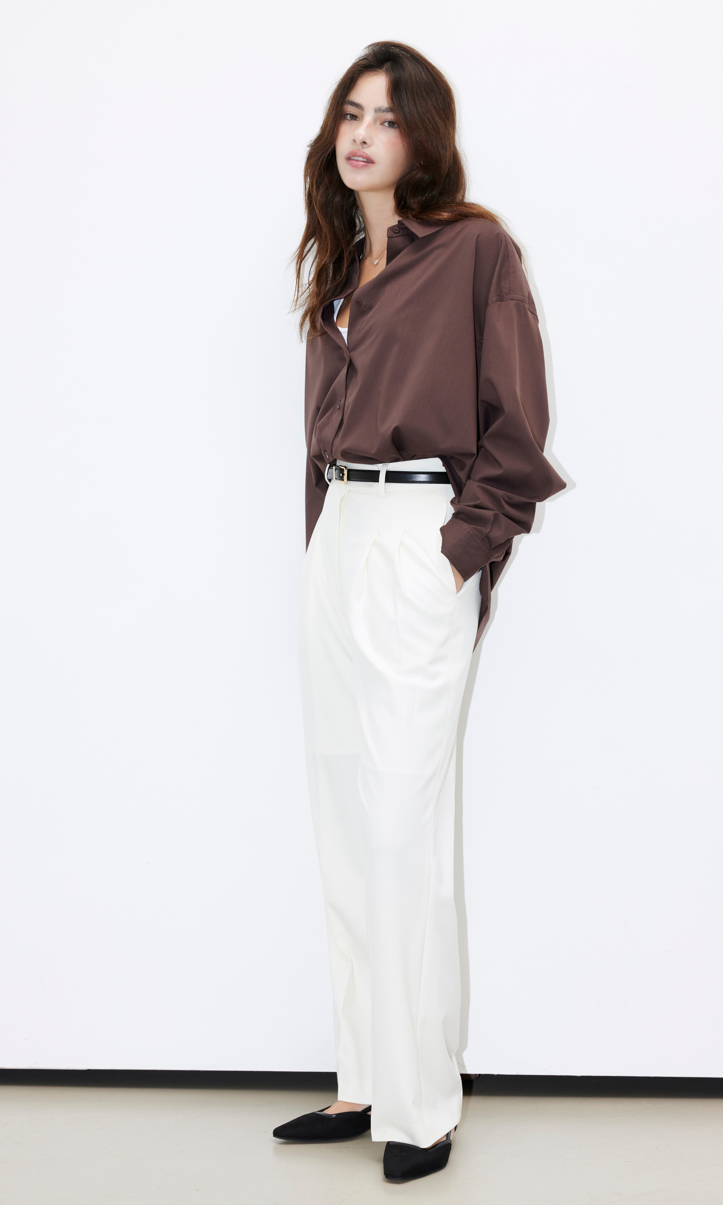 Mayfair Wide Pants (Ivory)