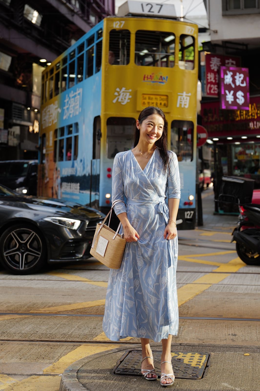 Sky Blue Sienna Wrap Dress (Made to Order)