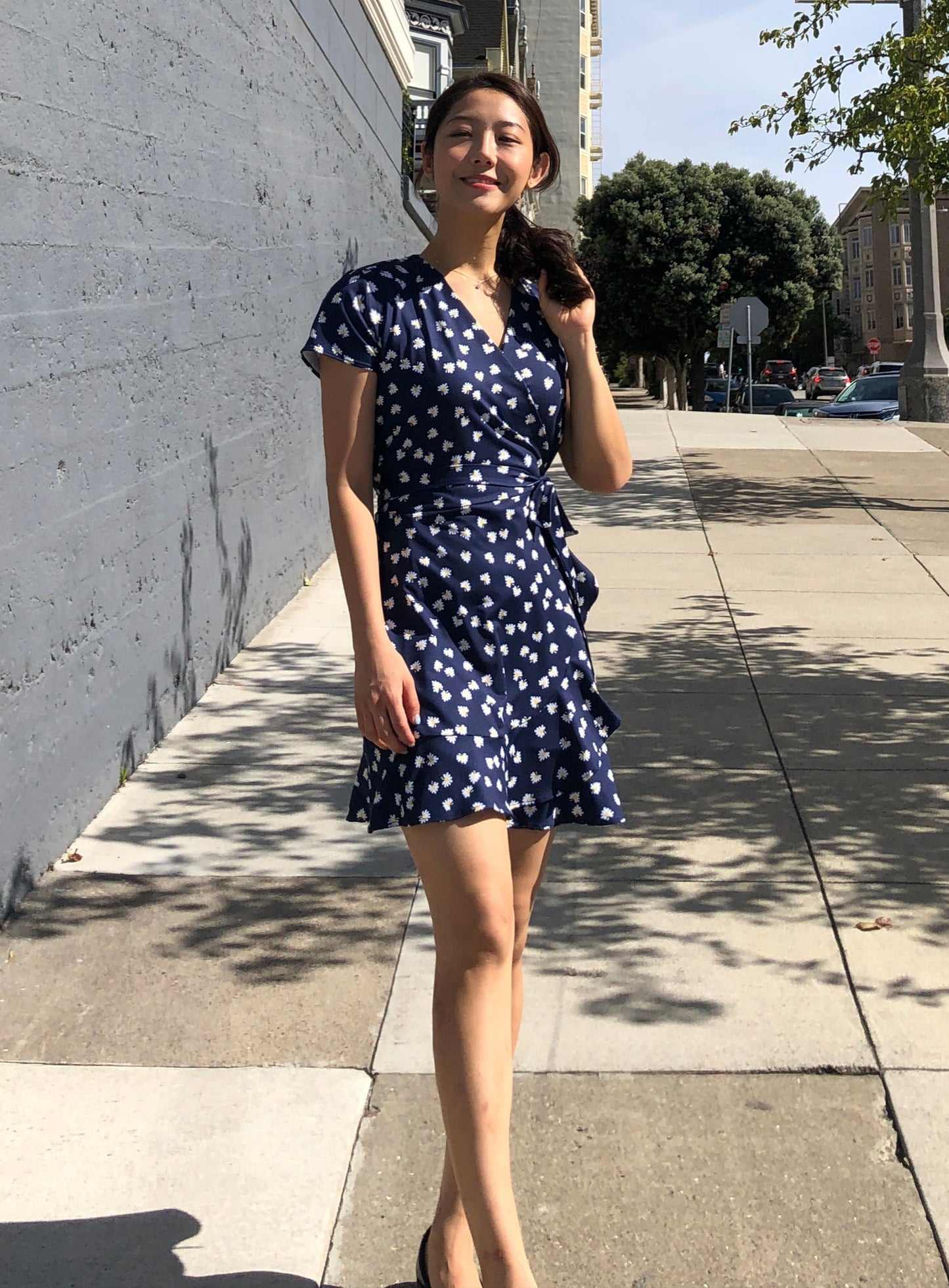 Daisy Ruffle Wrap Dress