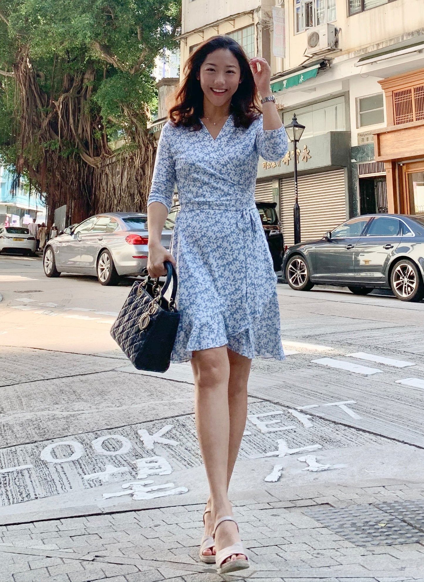 Fresh Ruffle Wrap Dress