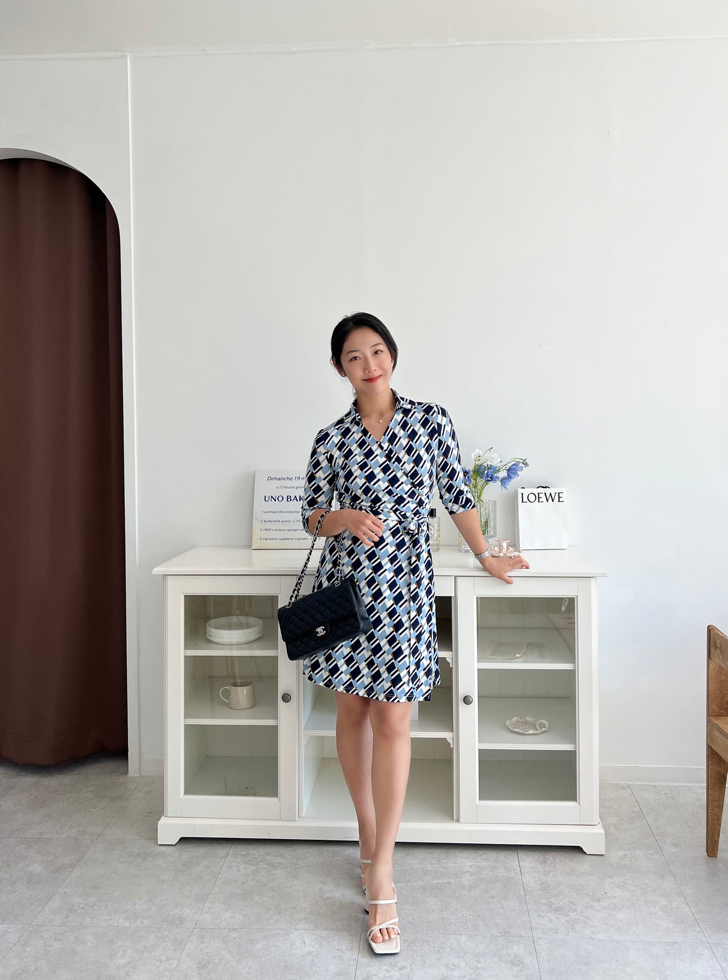 Blue Selma Wrap Dress (Made to Order)