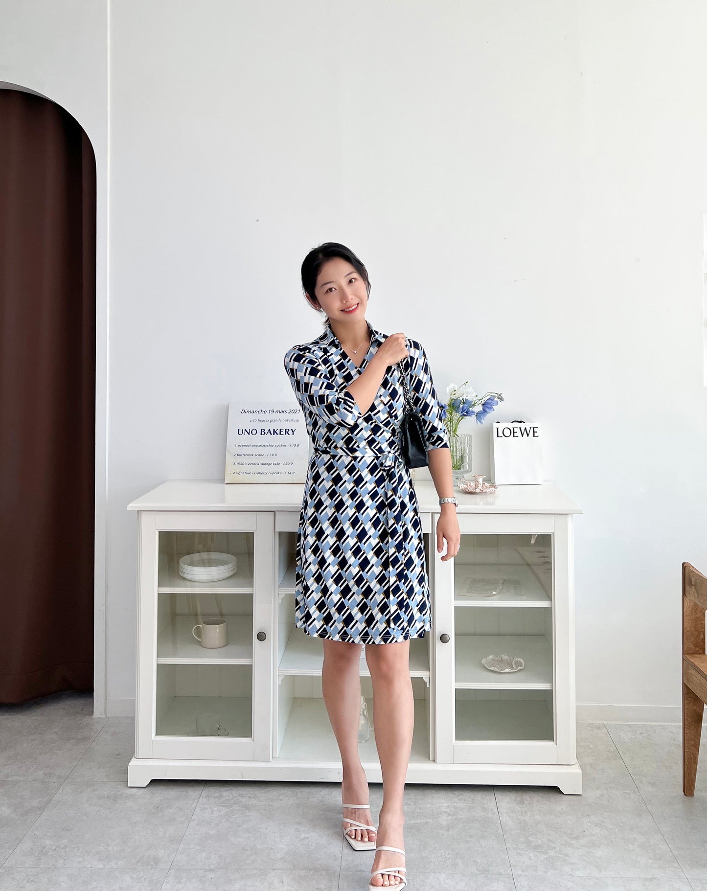 Blue Selma Wrap Dress (Made to Order)