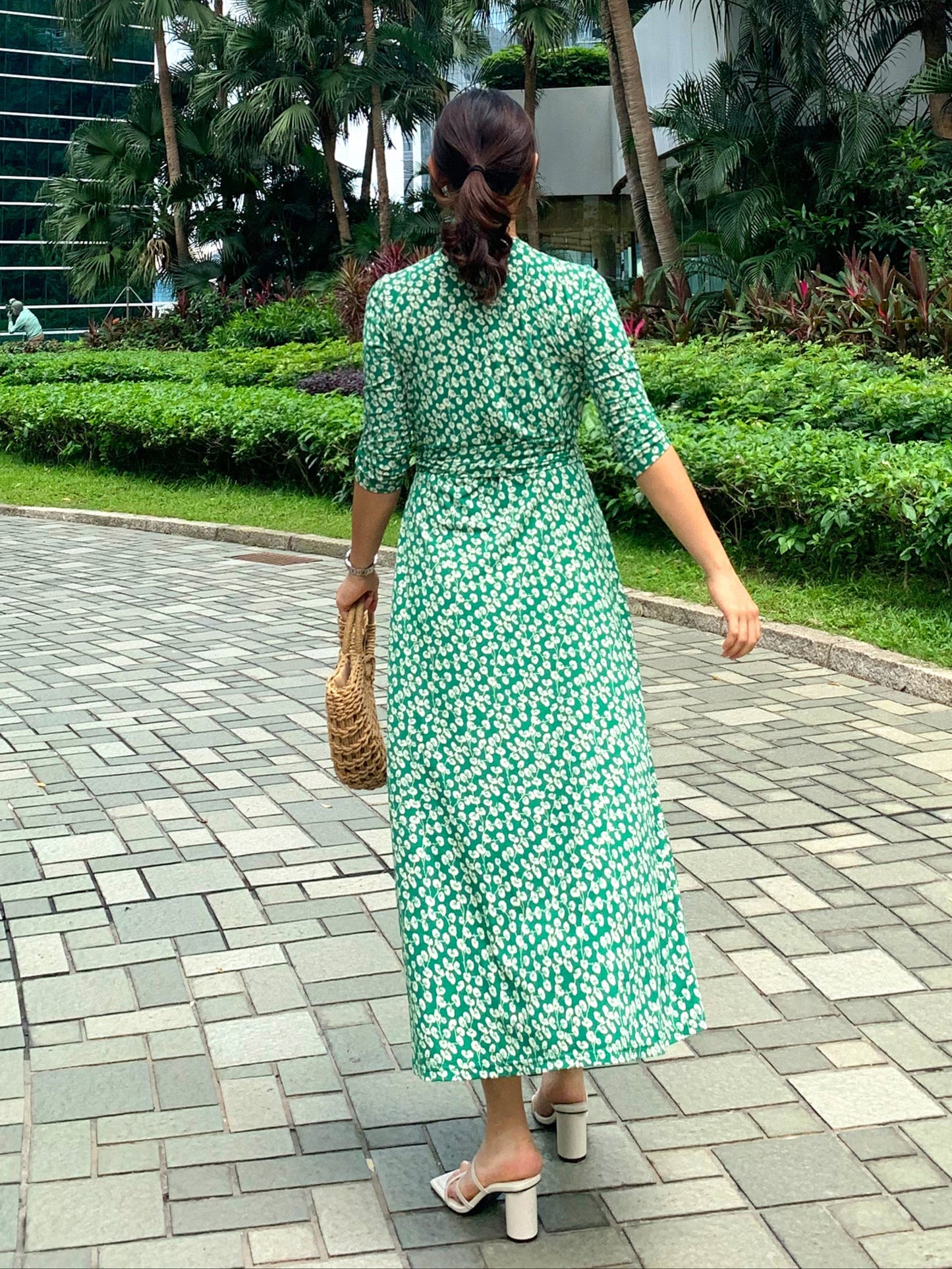 Dahlia Green Wrap Dress