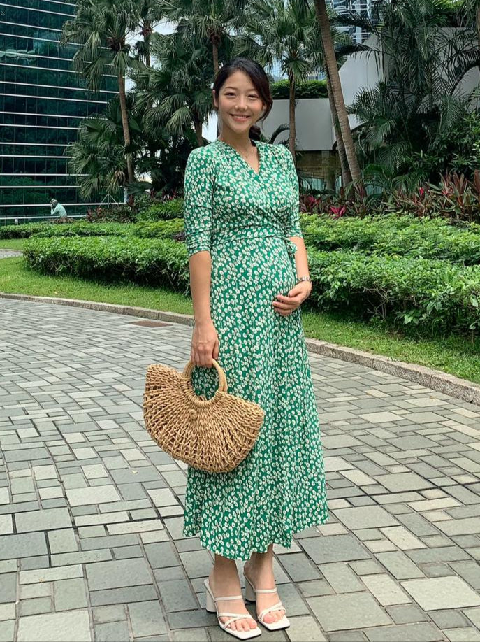 Dahlia Green Wrap Dress