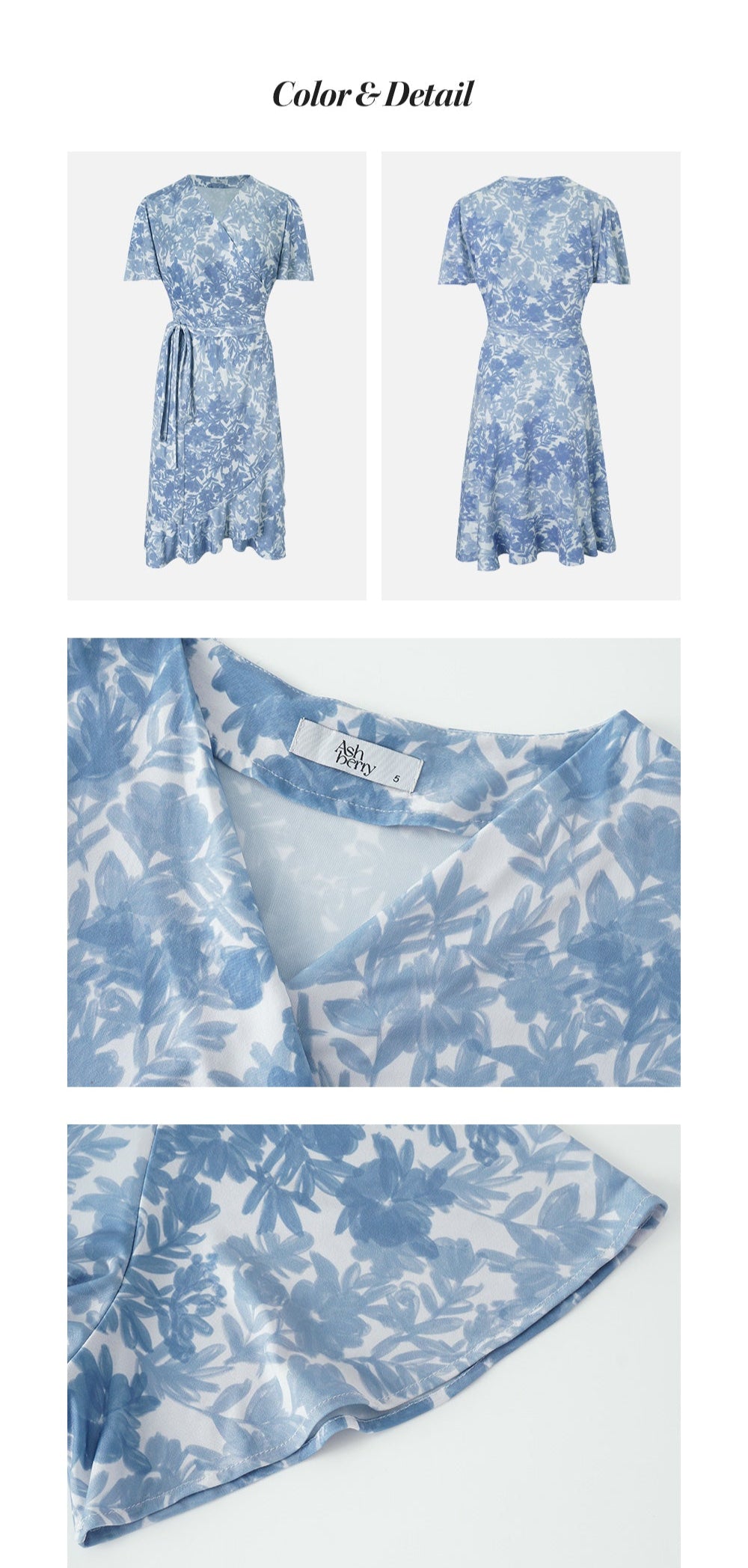 Blue Capri Wrap Dress (Made to Order)