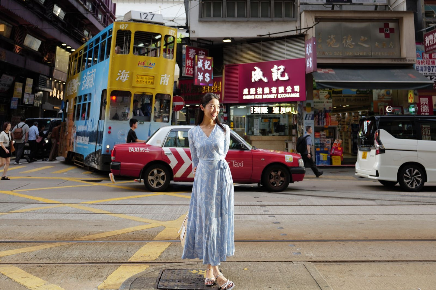 Sky Blue Sienna Wrap Dress (Ready to Wear)