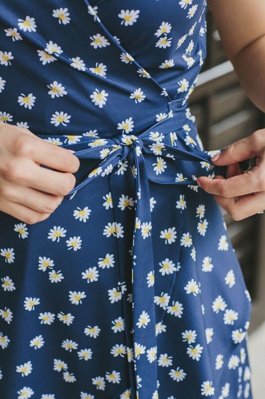 Daisy Ruffle Wrap Dress