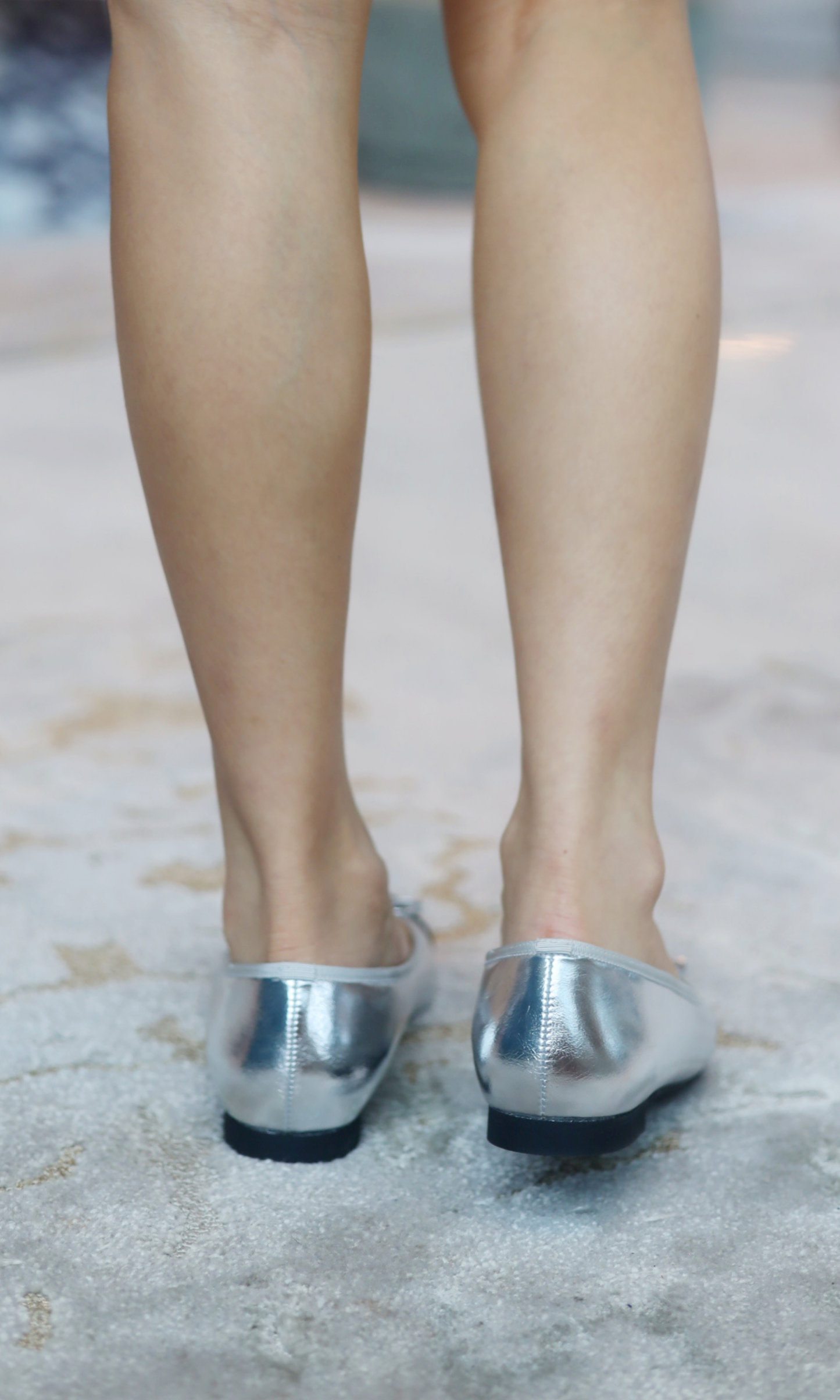 Metallic Silver Cloud Flats