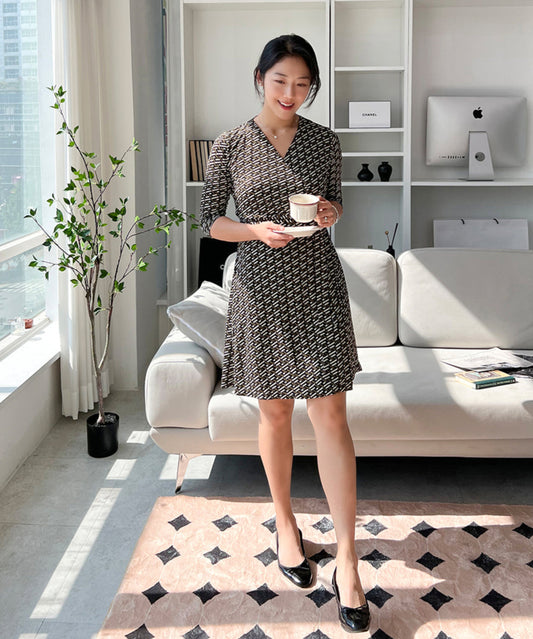 Brown Lauren Wrap Dress (Made to Order)