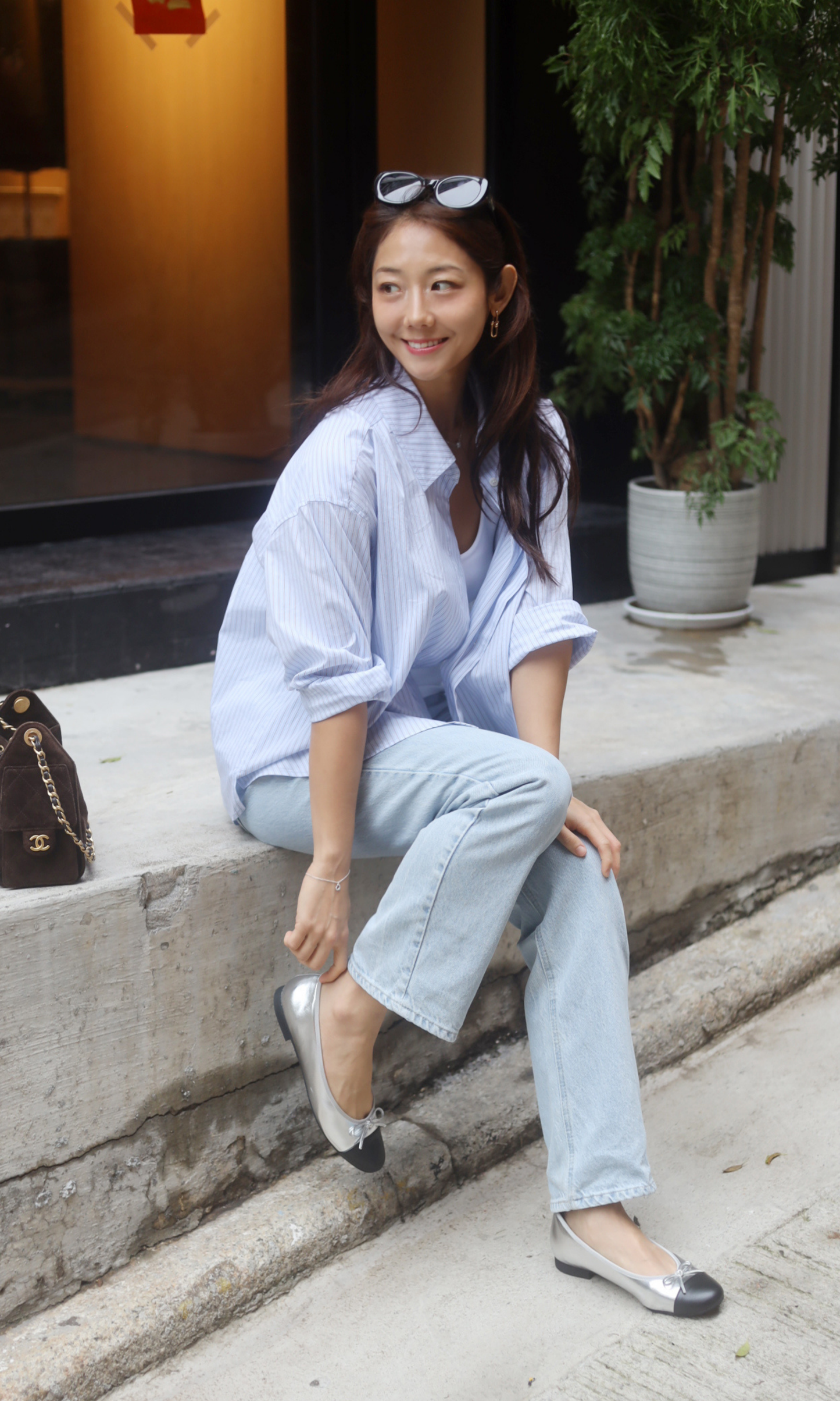 Metallic Silver Cloud Flats