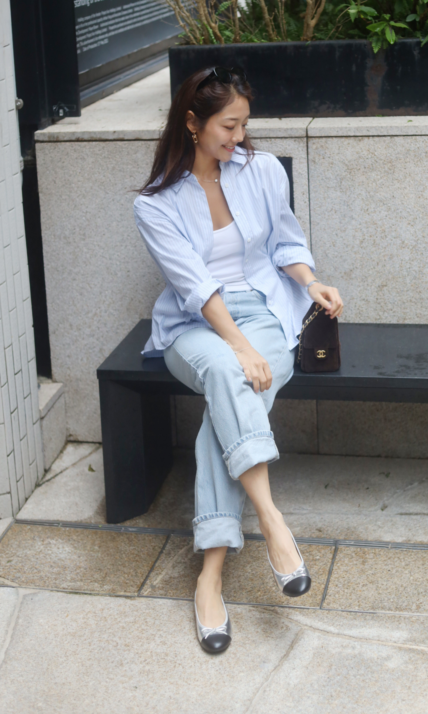 Metallic Silver Cloud Flats