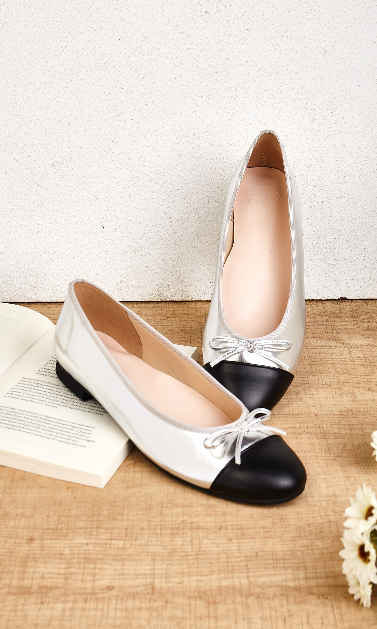 Metallic Silver Cloud Flats