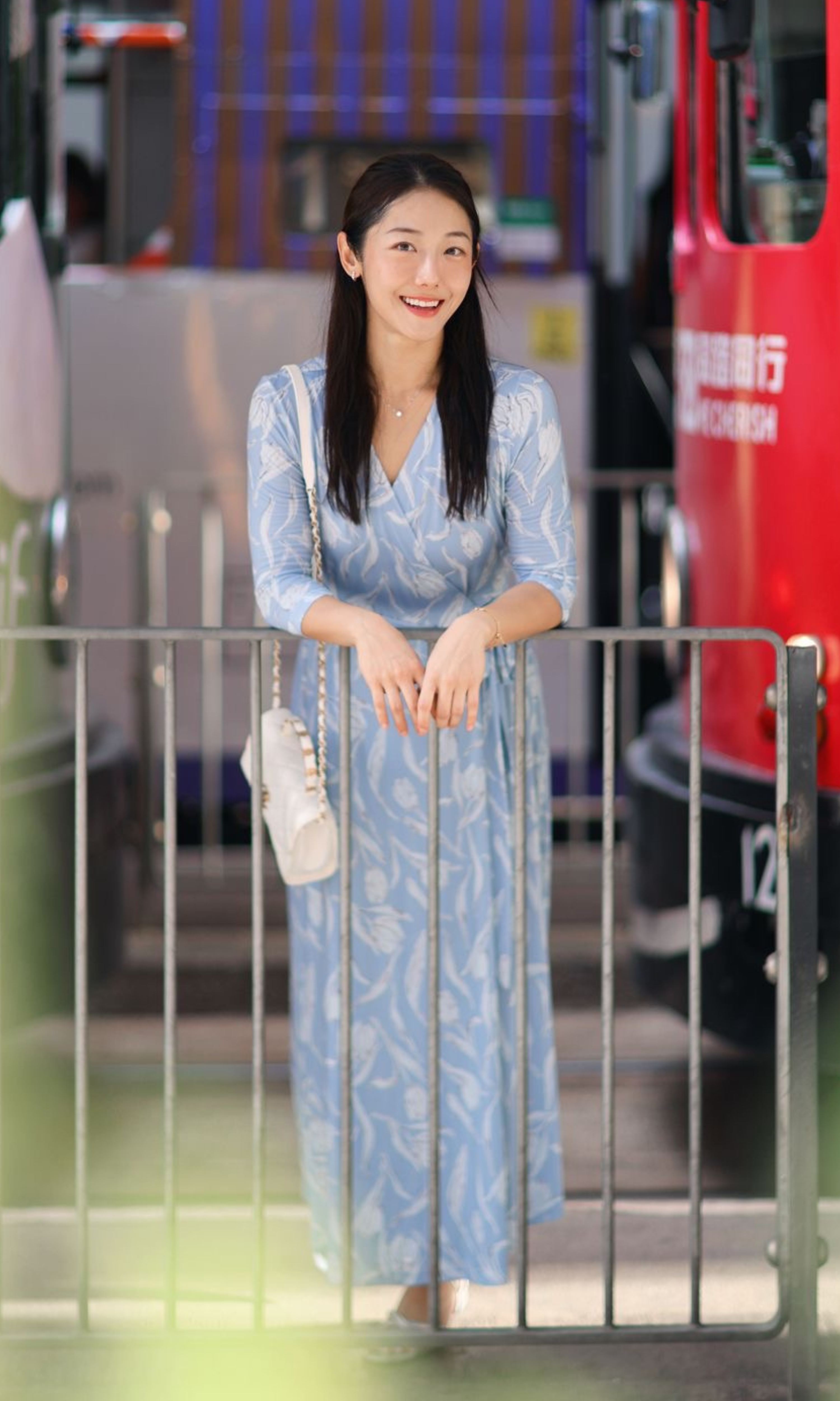 Sky Blue Sienna Wrap Dress (Ready to Wear)