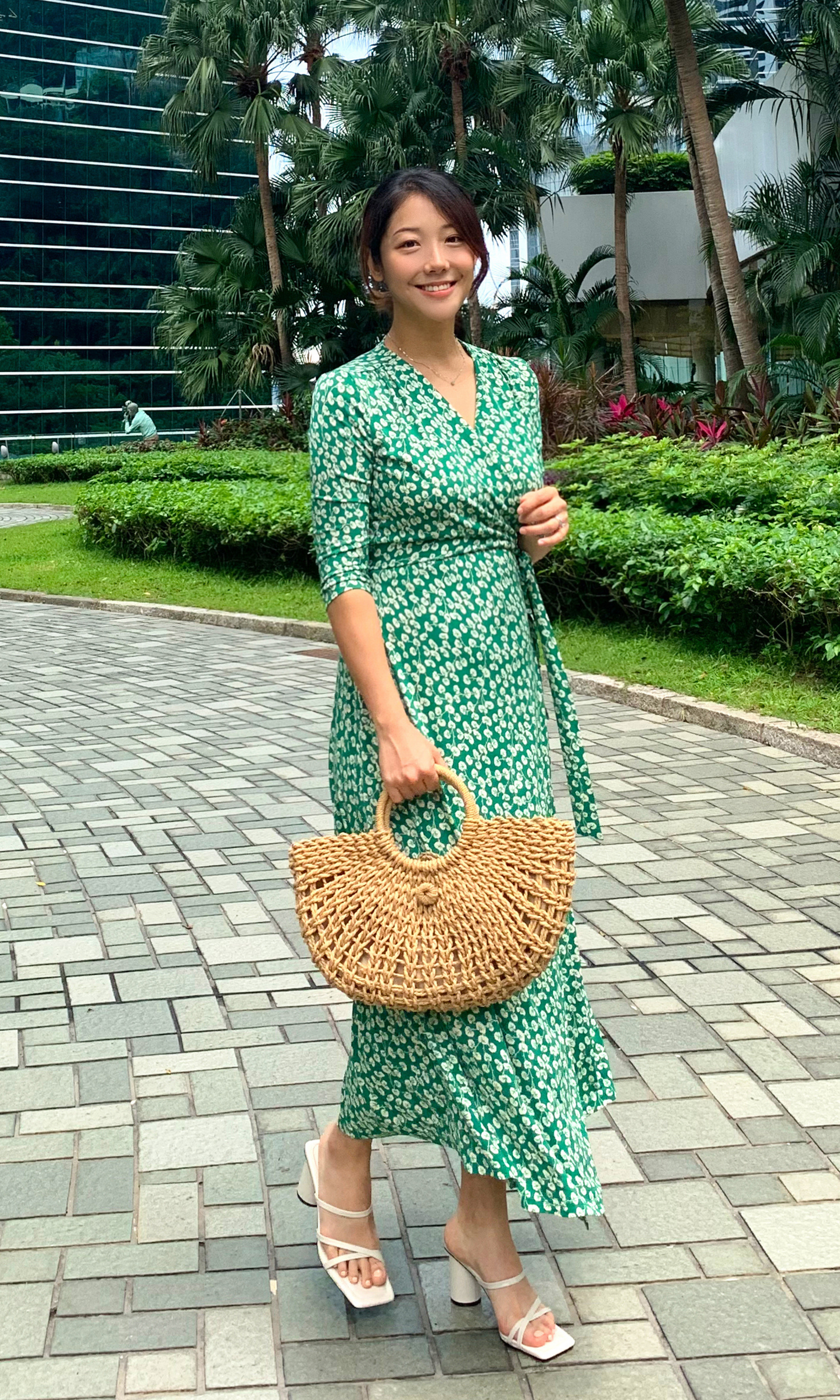 Dahlia Green Wrap Dress
