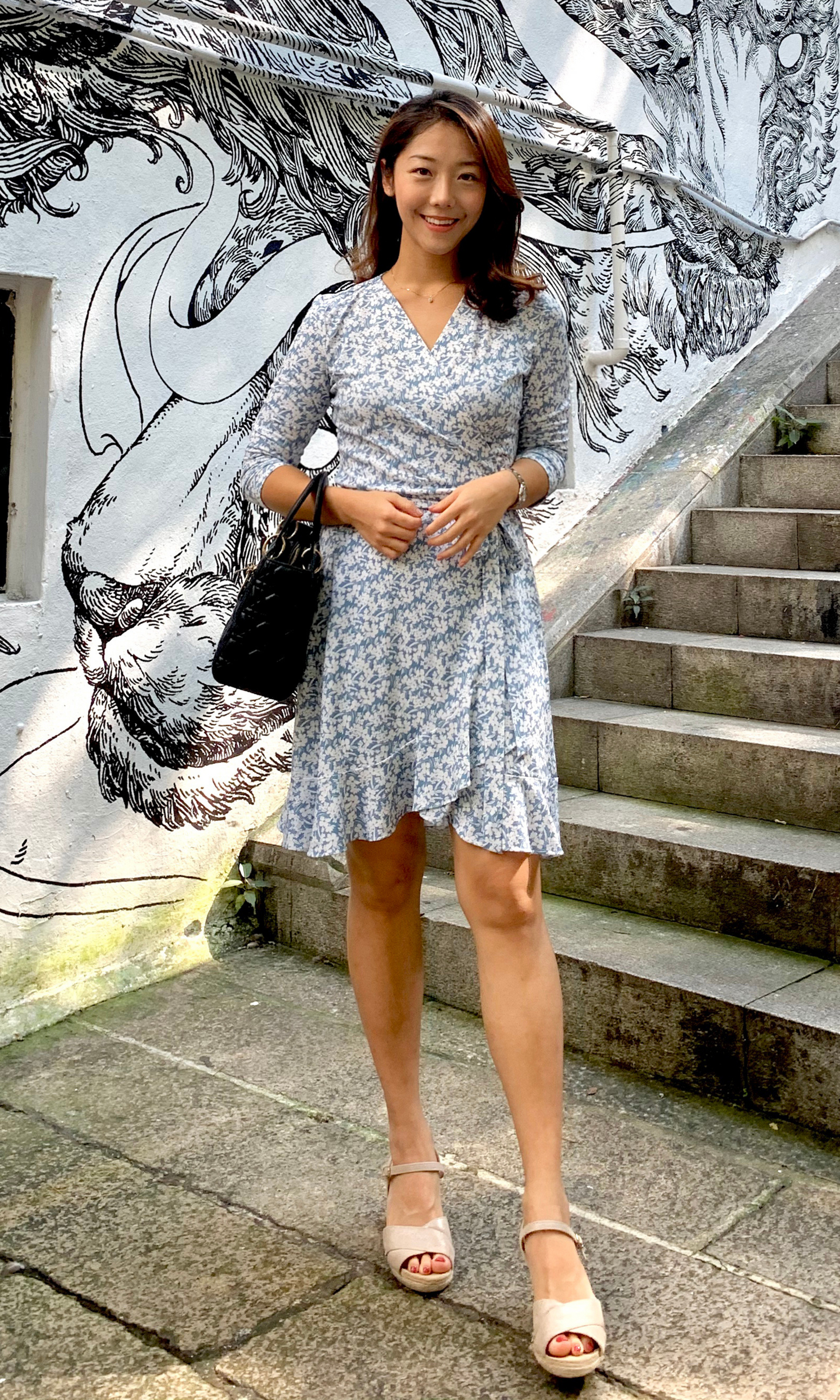 Fresh Ruffle Wrap Dress