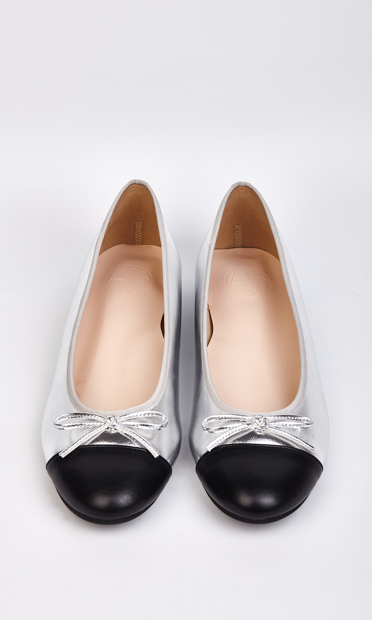 Metallic Silver Cloud Flats
