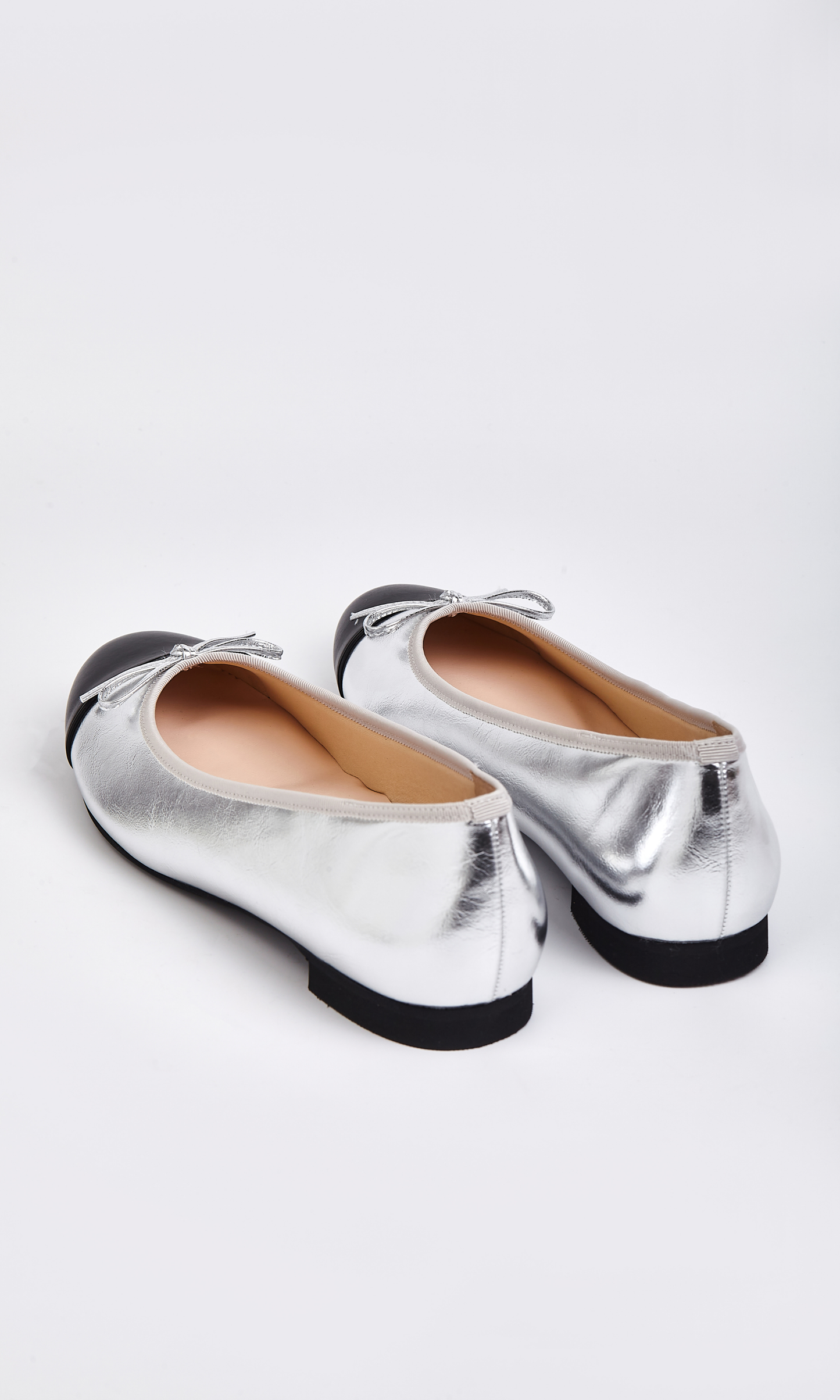 Metallic Silver Cloud Flats