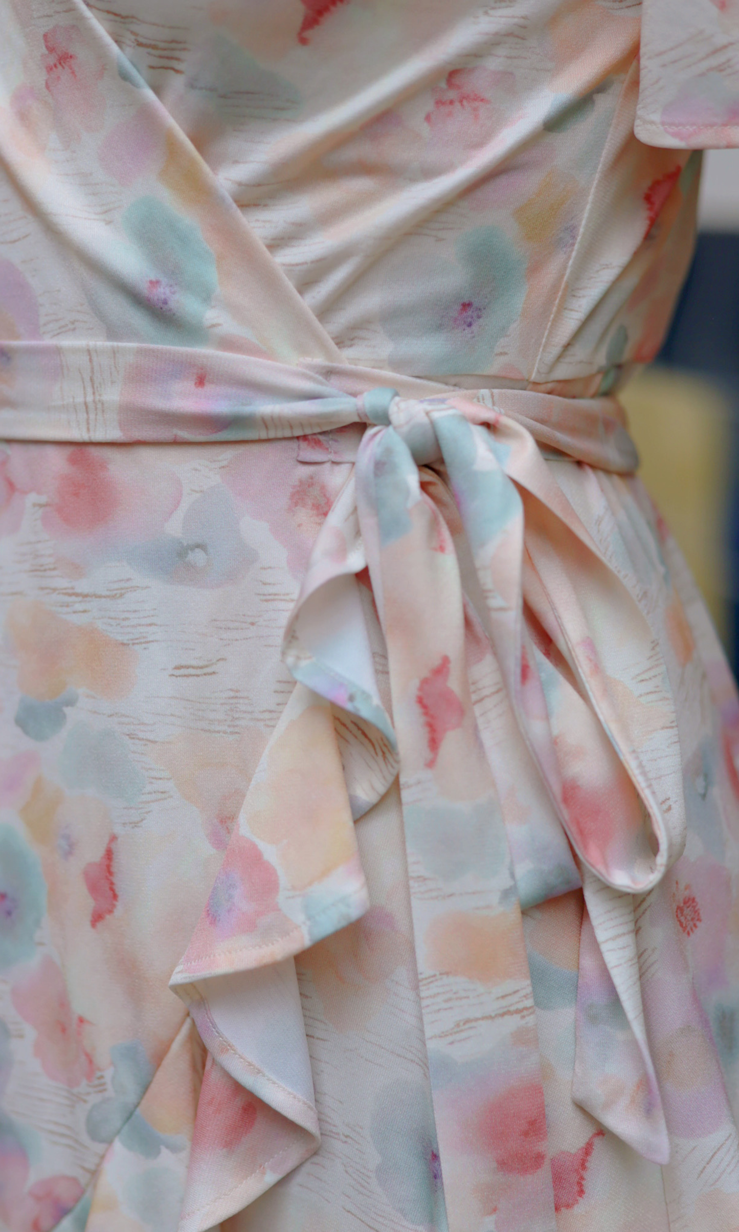 Pastel Garden Wrap Dress
