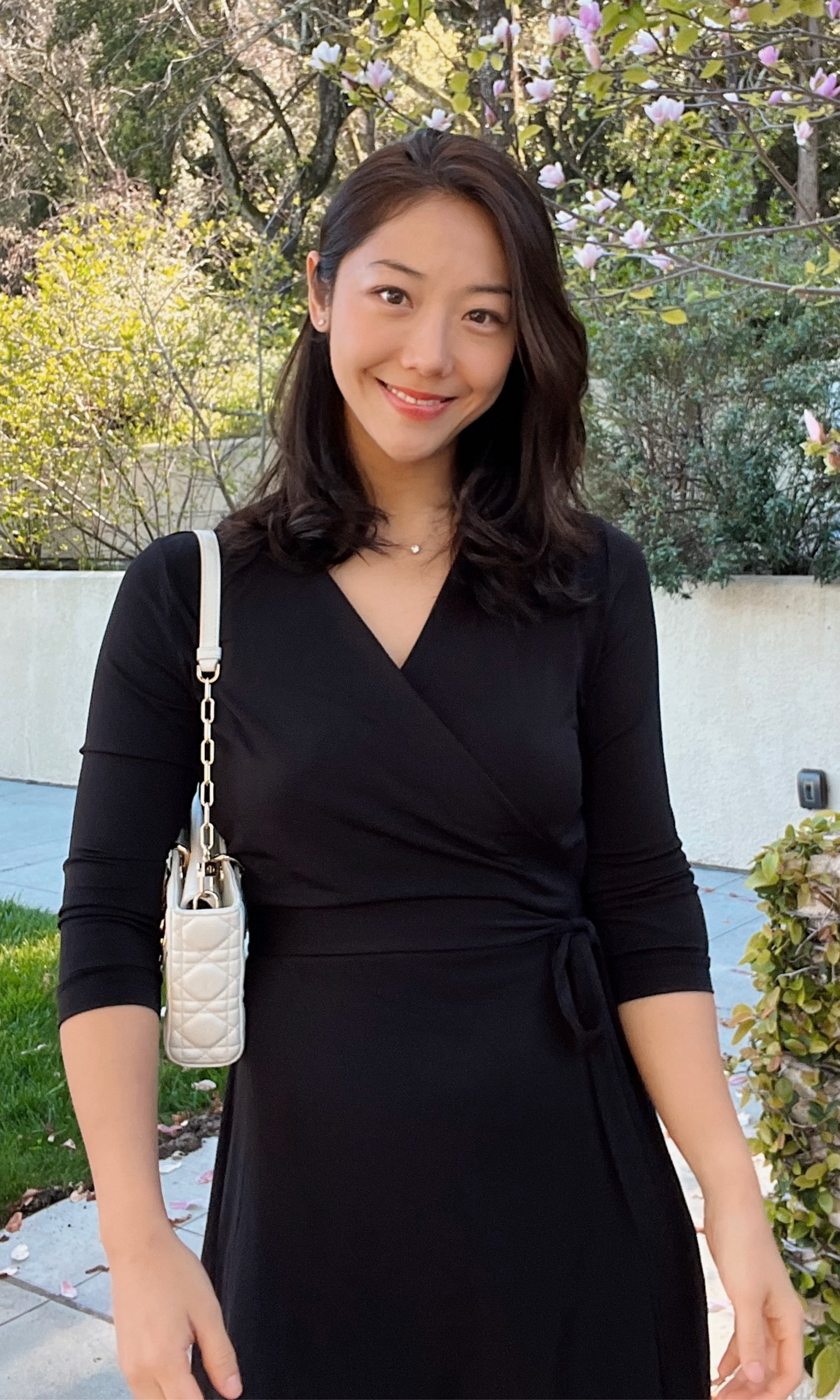 Black Solid Wrap Dress (Made to Order)