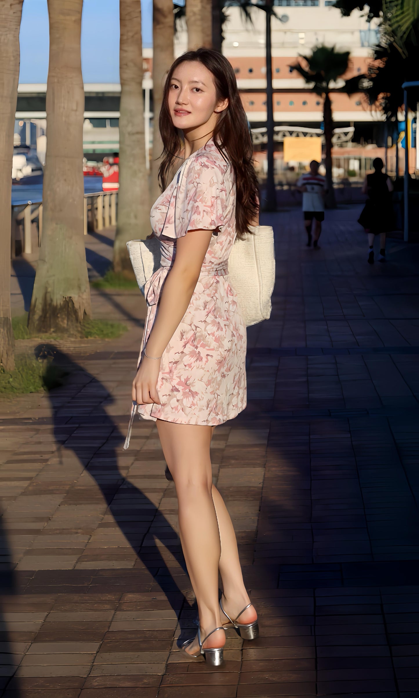 Pink Watercolor Wrap Dress (Made to Order)