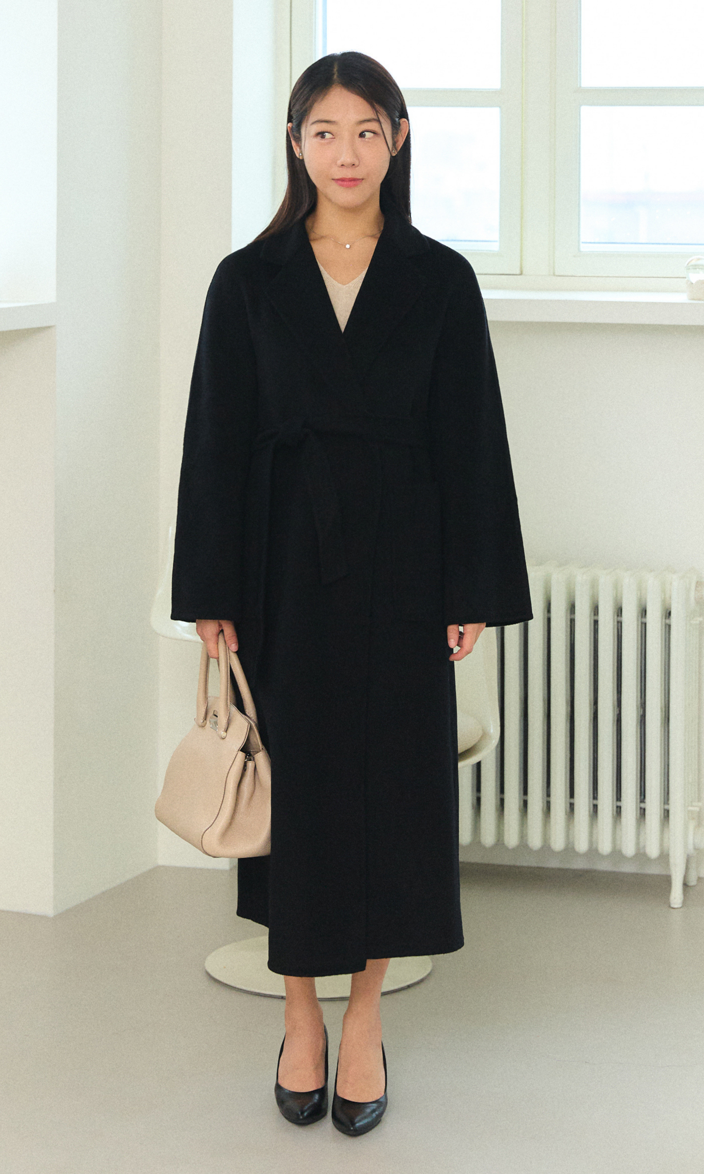 Black Loewen Cashmere Coat