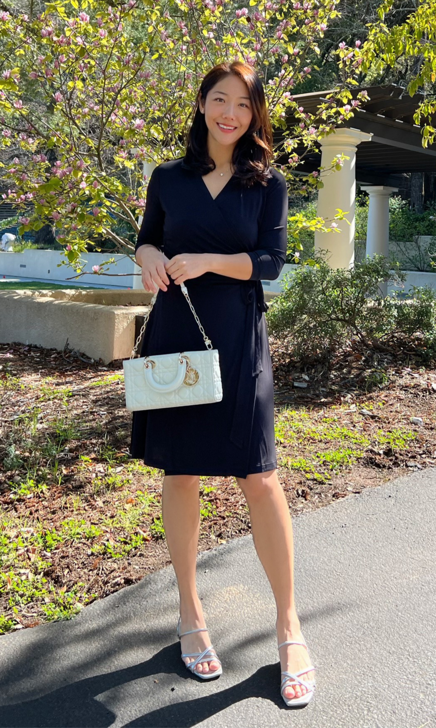 Black Solid Wrap Dress (Made to Order)