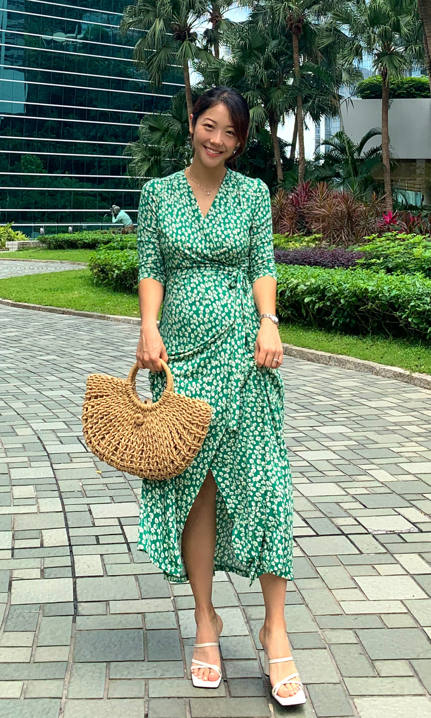 Dahlia Green Wrap Dress