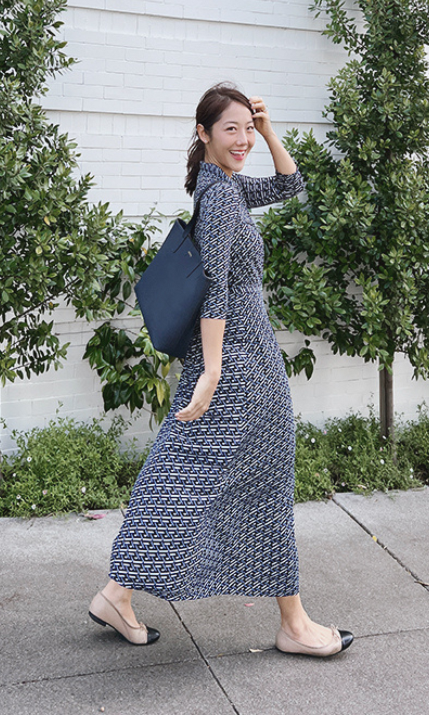 Navy Lauren Wrap Dress (Made to Order)