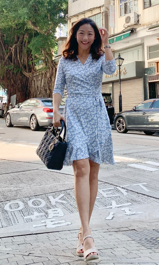 Fresh Ruffle Wrap Dress