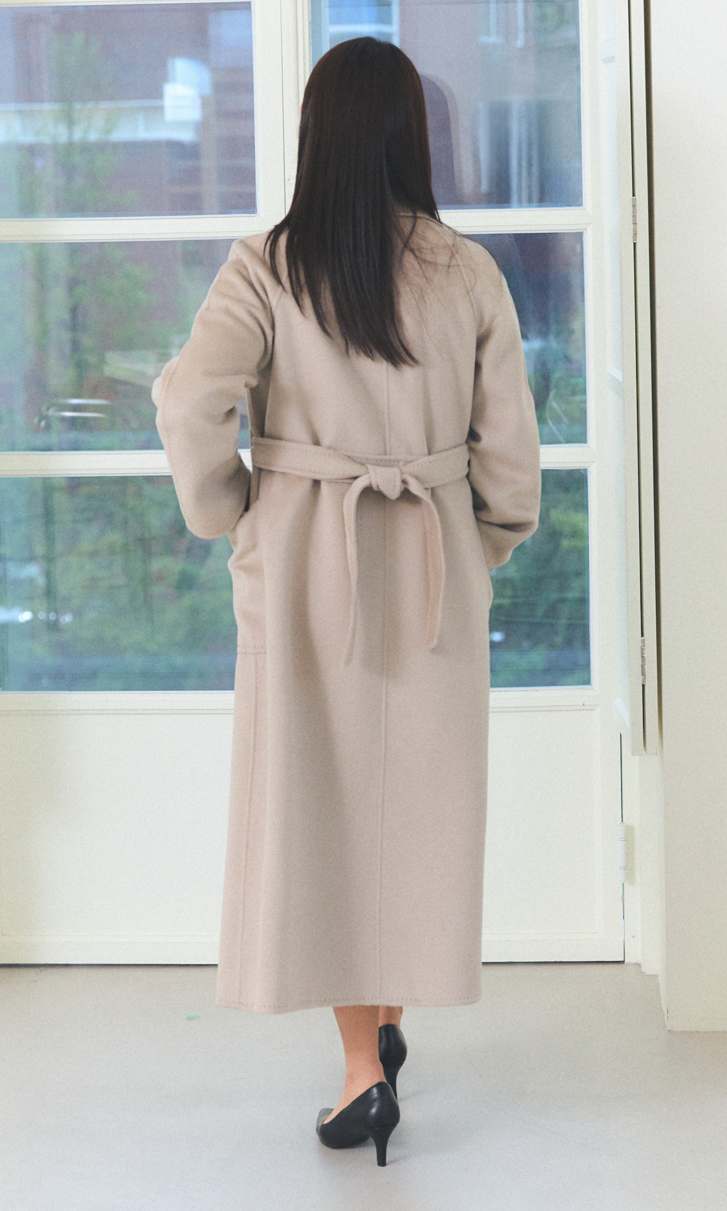 Cream Ivory Loewen Cashmere Coat