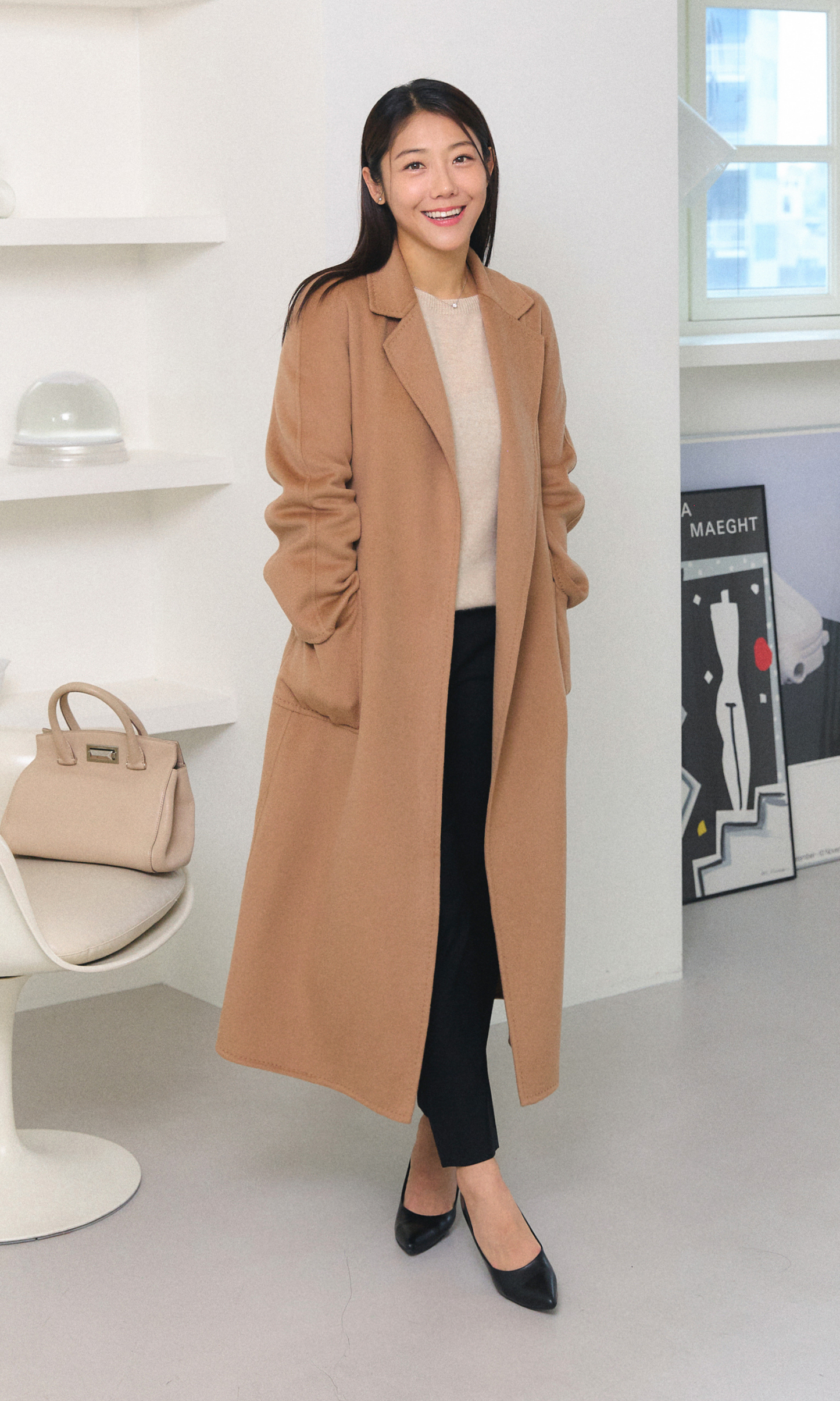 Camel Loewen Cashmere Coat