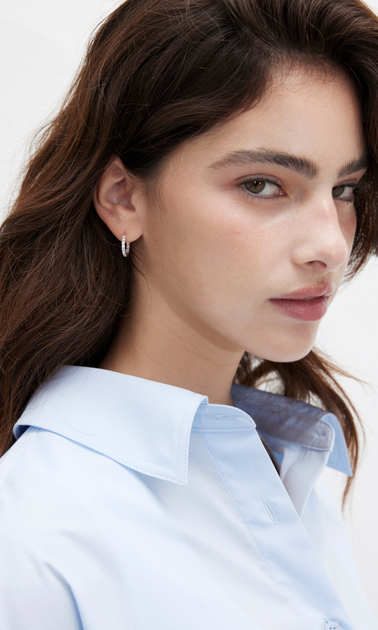 Classic Moissanite Eternity Earrings (Ready to Wear)