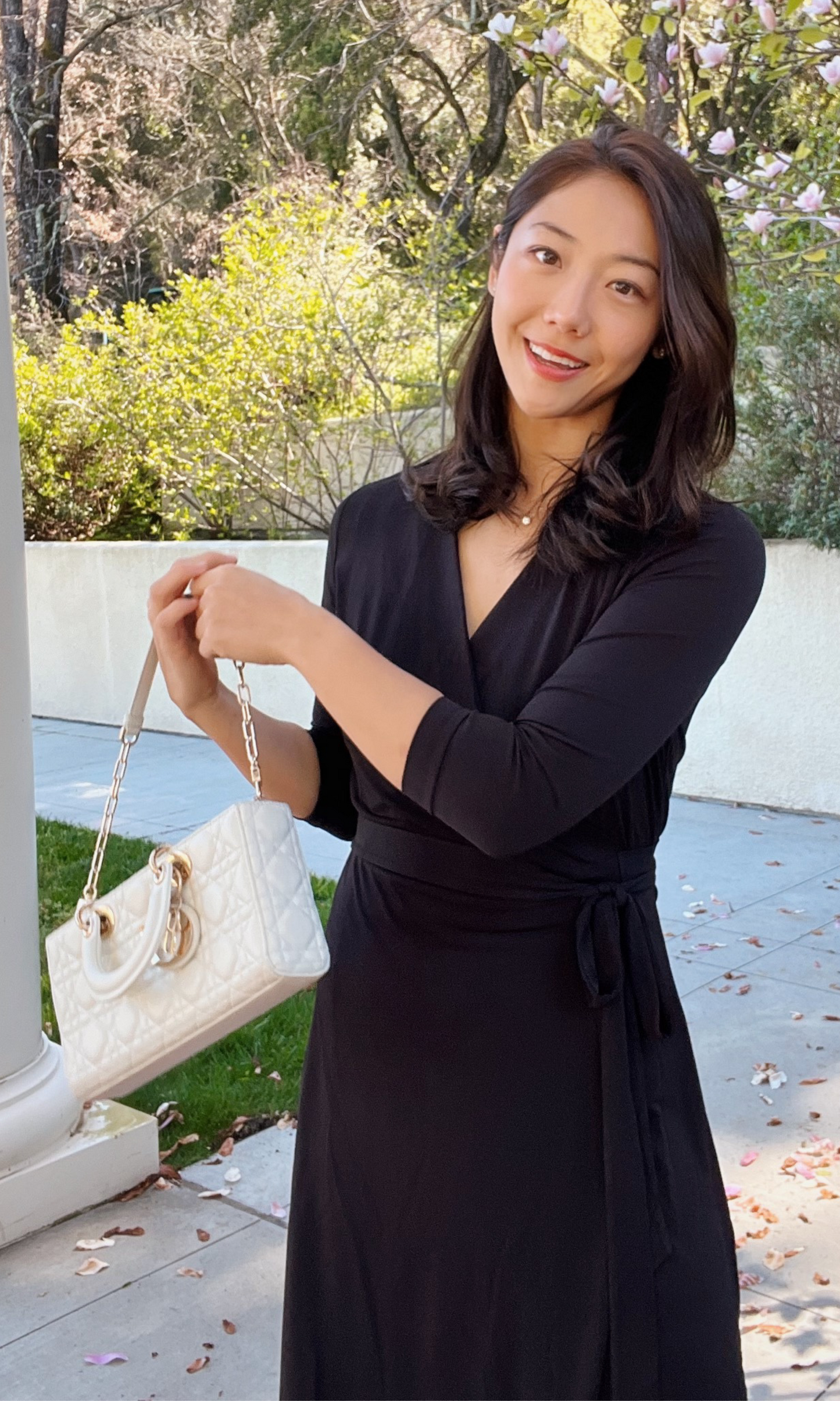 Black Solid Wrap Dress (Made to Order)