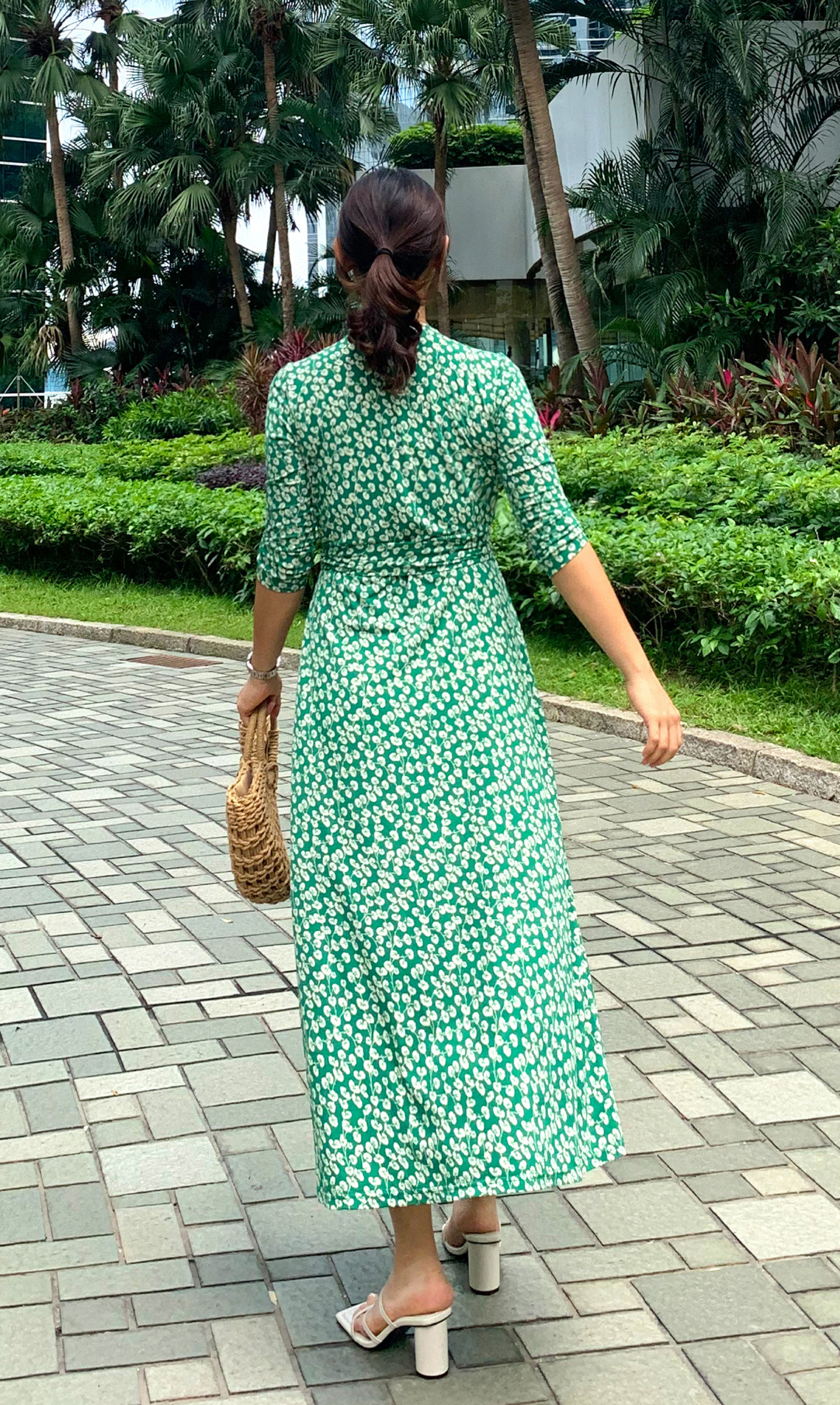 Dahlia Green Wrap Dress