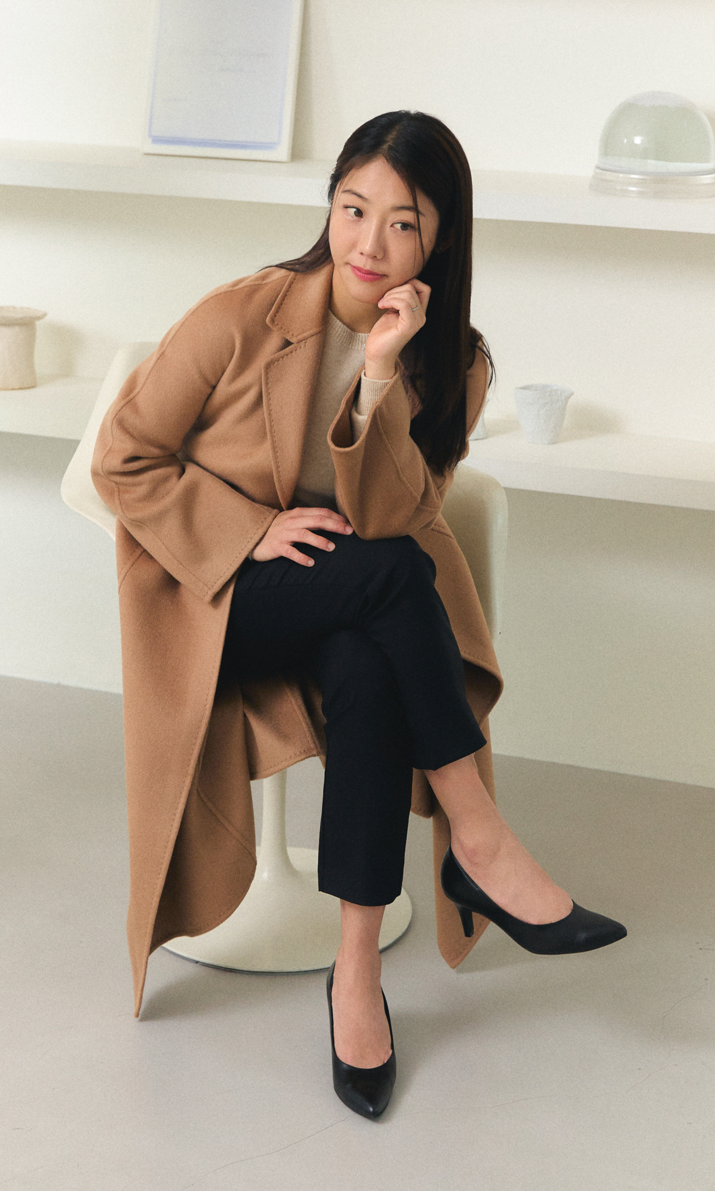 Camel Loewen Cashmere Coat