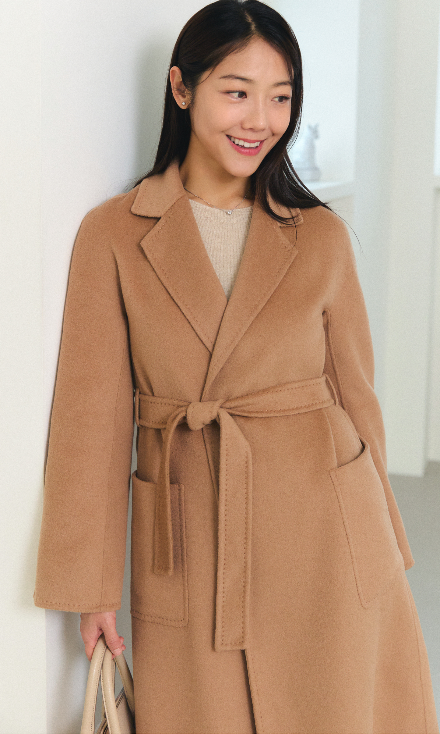 Camel Loewen Cashmere Coat