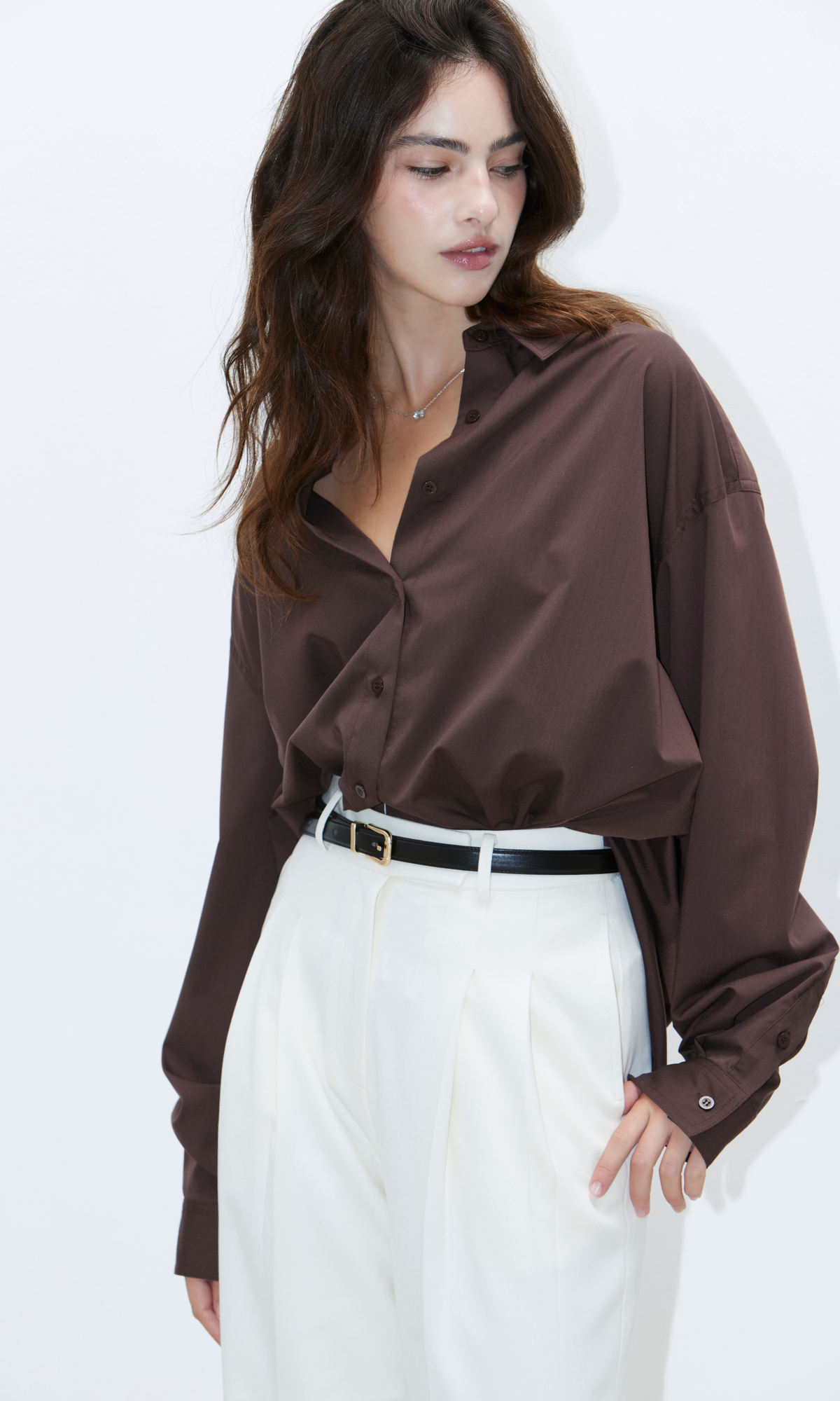 The Eugenia Shirt (Brown)
