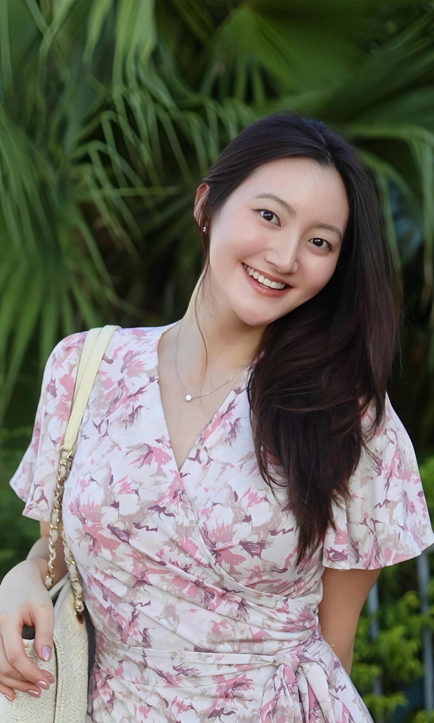 Pink Watercolor Wrap Dress (Made to Order)