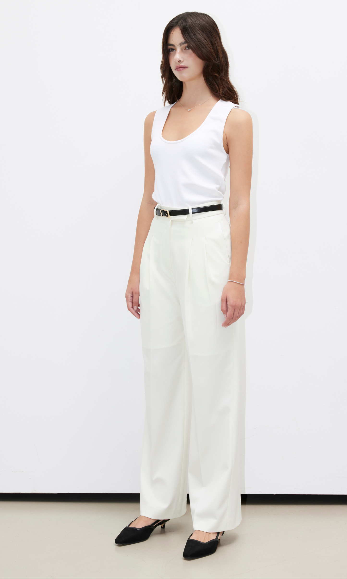 Mayfair Wide Pants (Ivory)