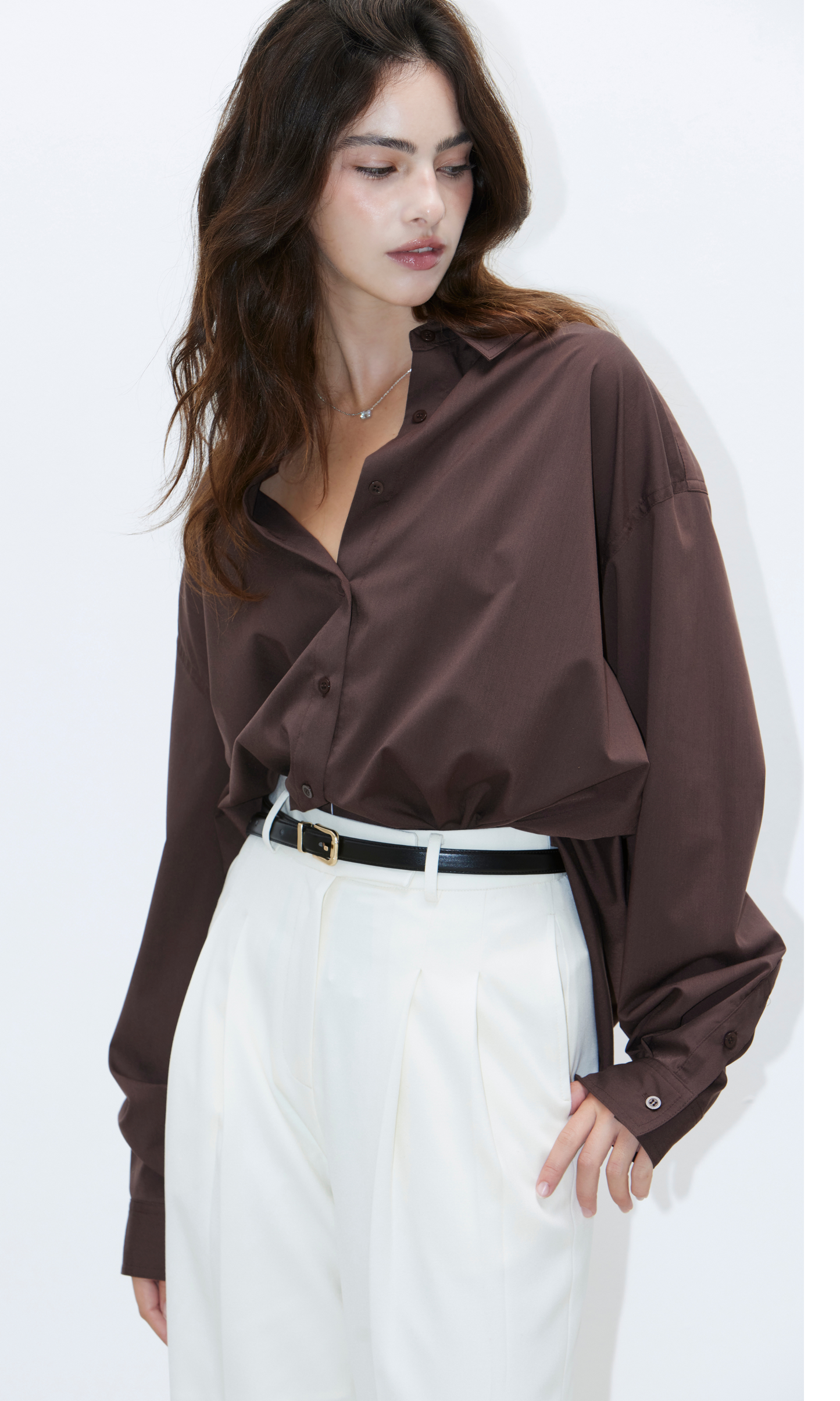 The Eugenia Shirt (Brown)