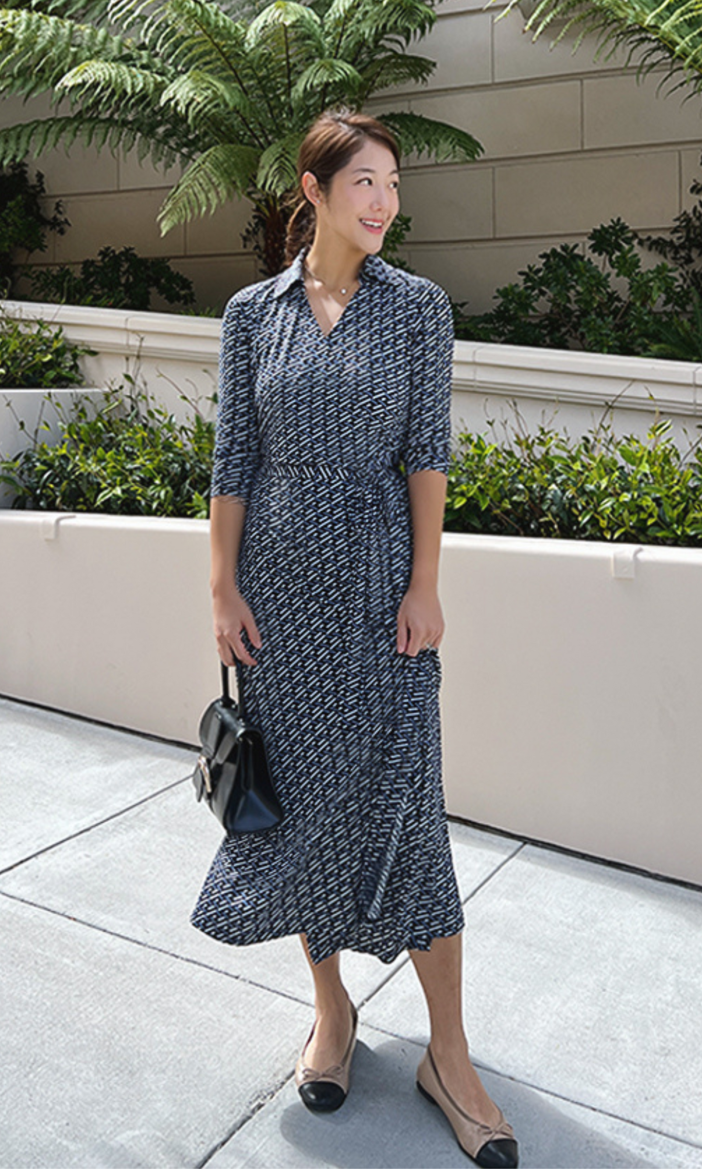 Navy Lauren Wrap Dress (Made to Order)