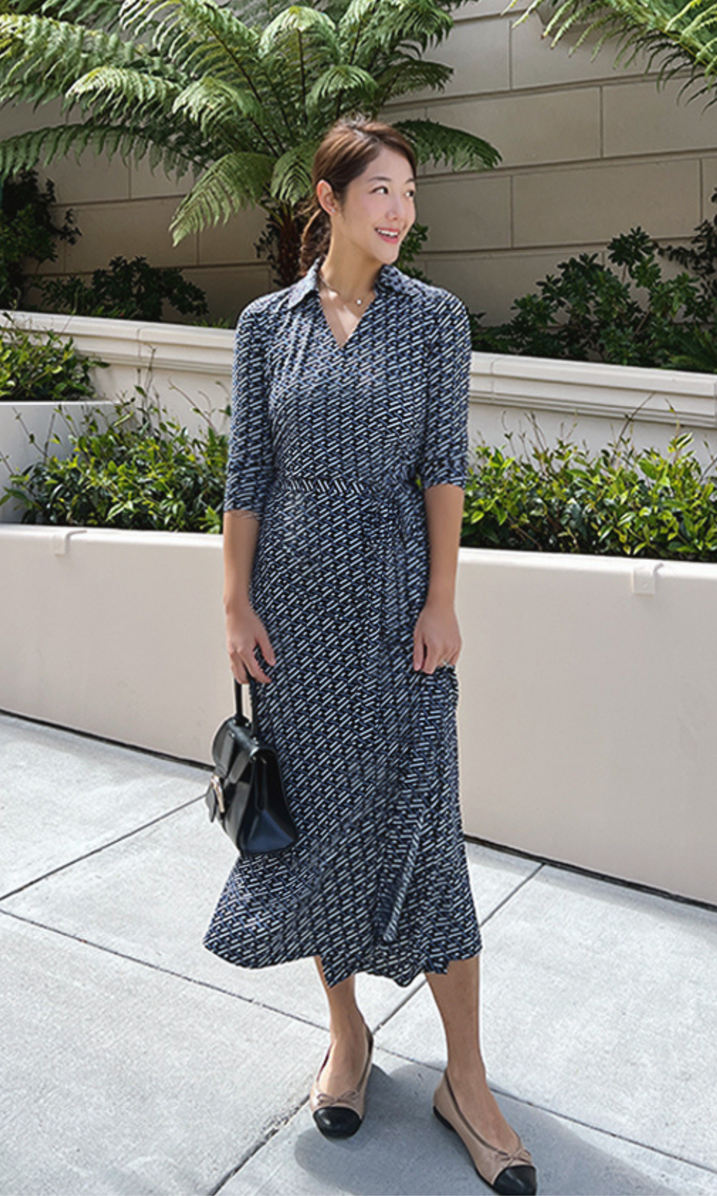 Navy Lauren Wrap Dress (Made to Order)